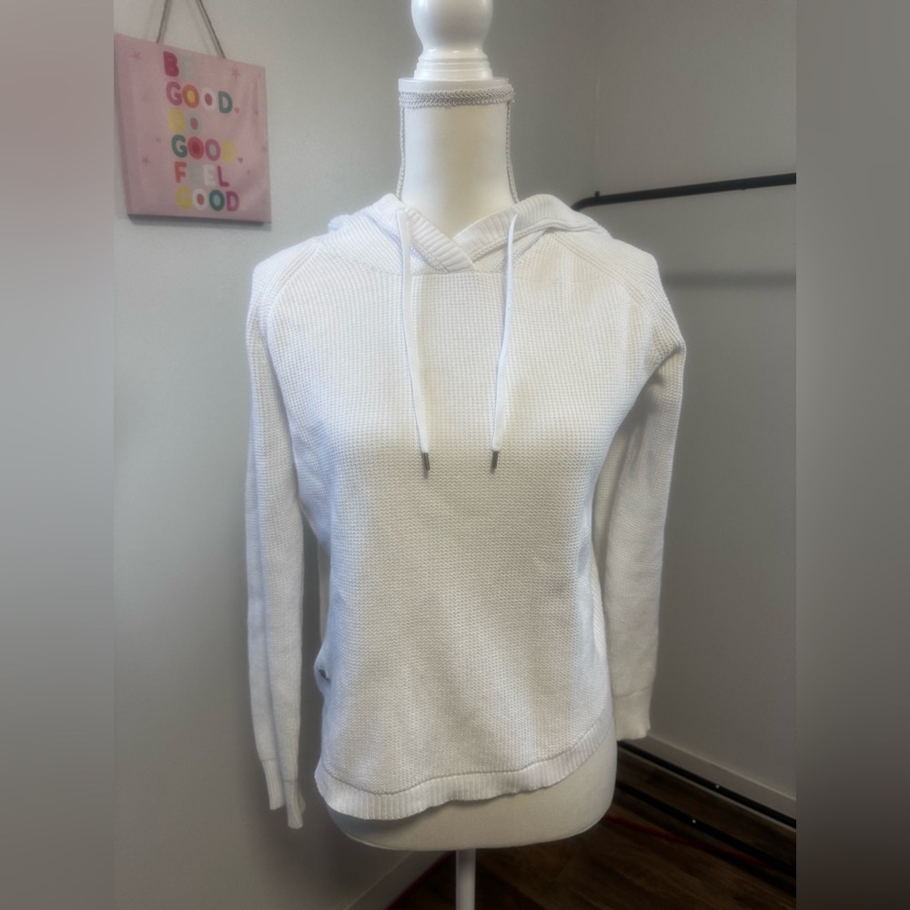 Ralph Lauren Womens Thermal Hoodie Sweatshirt
White Ivory Pullover Size Small